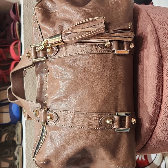 Juicy Couture brown Leather satchel taupe leather bag - Picture 1 of 2